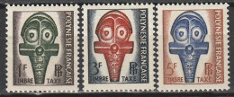 Polynésie Masque Taxe N°1/3 **neuf - Timbres-taxe