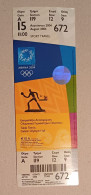 Athens 2004 Olympic Games -  Table Tennis Unused Ticket, Code: 672 - Uniformes Recordatorios & Misc