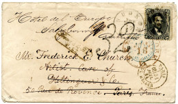 ETATS UNIS - 15 CTS SUR LETTRE DES ETATS UNIS POUR LA FRANCE REEXPEDIEE EN AUTRICHE AVEC TAXE 32, 1868 - Brieven En Documenten