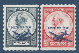Monaco - Poste Aérienne - PA YT N° 13 Et 14 * - Neuf Avec Charnière - 1946 - Aéreo