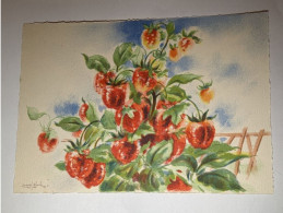 Delcampe - CPSM BARRE DAYEZ 1446 C - Les Fruits De France - Fraises - Illustrateur Marcel Bloch - 10x15 Cm - Barday