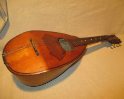 Ancien Instrument De Musique Luth Mandoline Fin XIX ème - Musikinstrumente