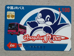 T-201- JAPAN, Japon, Nipon, Carte Prepayee, Prepaid Card, Bus, Autobus, Penquin - Autos