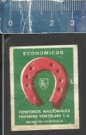 HORSESHOE  ( FER À CHEVAL )   OLD VINTAGE MATCHBOX LABEL MADE IN VENEZUELA - Boites D'allumettes - Etiquettes