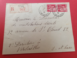 Enveloppe En Recommandé De Deuil Pour Versailles En 1939 - J 462 - 1921-1960: Modern Period