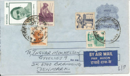 India Aerogramme Sent To Denmark 27-5-1997 - Luchtpostbladen