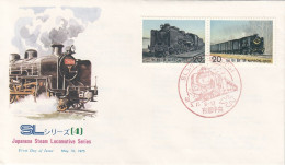 JAPAN FDC 1254-1255,trains - FDC