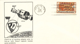 USA Space Post Card  Apollo - Soyuz Houston 16-7-1975 Check-up Of Docking Adapter Prior To Link-up With Soyuz Capsule Ca - USA