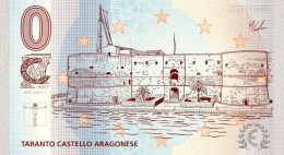 Banconota Zero Euro Souvenir  "CMART" Ricordo Della Città Di Taranto Castello Aragonese - Sonstige – Europa