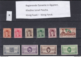 ÄGYPTEN - EGYPT - REGIERENDE MONARCHIE - KHDIVE ISMAIL PASCHA - KÖNIG FUAD -KÖNIG FARUK - Gebraucht