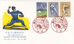 JAPAN FDC 1609-1611,baseball - FDC