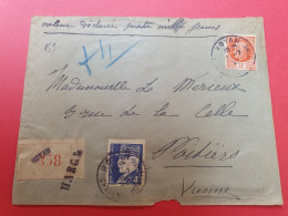 Enveloppe En Chargé De Royan Pour Poitiers En 1942 - J 481 - 1921-1960: Période Moderne