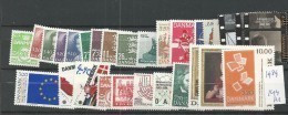 1989 MNH Denmark Year Complete, Postfris - Années Complètes