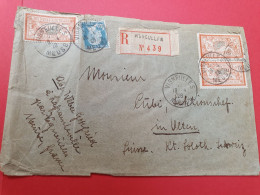 Enveloppe ( Pli à Gauche) En Recommandé De Vigneulles Pour La Suisse En 1928 - J 487 - 1921-1960: Periodo Moderno