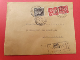 Enveloppe En Recommandé Provisoire De Carcassonne Pour Toulouse En 1945 - J 490 - 1921-1960: Période Moderne