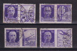 D 752 / ITALIE / N° 230 4 TIMBRES OBL AVEC VIGNETTE - Sammlungen