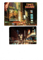 Lot 2 Cpm - NEW-YORK - Times Square - Publicité PEPSI-COLA  Mc Donald MINOLTA Cameras CHEVROLET Television - Bars, Hotels & Restaurants