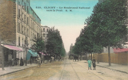 Clichy * Le Boulevard National Vers Le Pont * Attelage - Clichy