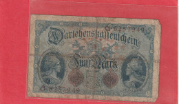 DARLEHENSKASSENSCHEIN  .  5 MARK  .  5-8-1914  .  N°  O. 6257949  .  2 SCANNES - 5 Mark