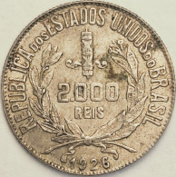 Brazil - 2000 Reis 1926, KM# 526, Silver (#3247) - Brésil