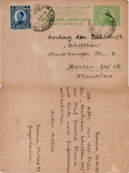 KINGDOM OF SERBS, CROATS AND SLOVENES 1921 POSTCARD  SENT TO BERLIN - Storia Postale