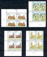 BE   2328 - 2331  XX   ---  Pour Le Tourisme  --  Blocs De 4  Coin De Feuille  --  Parfait état - Datiert