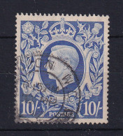 G.B.: 1939-48   KGVI    SG478b   10/-   Ultramarine    Used - Usados