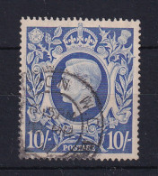 G.B.: 1939-48   KGVI    SG478b   10/-   Ultramarine    Used - Used Stamps