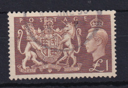 G.B.: 1951   KGVI - St George And Dragon   SG512   £1    Used - Usati