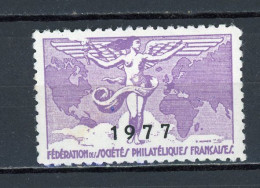 FEDERATION DES SOCIÉTÉS PHILATÉLIQUES FRANÇAISES 1977 * - Esposizioni Filateliche