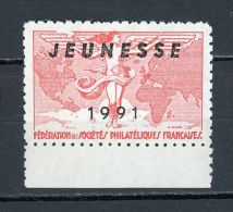 FEDERATION DES SOCIÉTÉS PHILATÉLIQUES FRANÇAISES - JEUNESSE1991** - Briefmarkenmessen