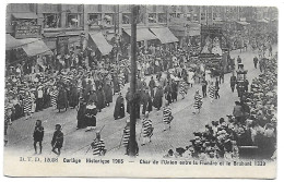 CPA Bruxelles, Cortège Historique 1905, Char De L'Union Entre La Flandre Et Le Brabant - Fêtes, événements