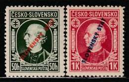 SLOVAQUIE - N°30/1 ** (1939) Surchargé - Unused Stamps