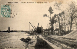 ANDRÉZIEUX   Chantier D'extraction De Sable De La Loire - Andrézieux-Bouthéon