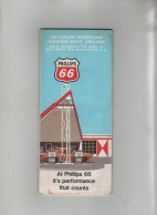 Delaware Maryland Virginia West Phillips 66 Trop Artic Carte Routière - Callejero