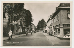 08- Prentbriefkaart Apeldoorn 1954 - Asselsestraat - Treinblokstempel - Apeldoorn