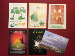 IRELAND 1988 Saint Patrick Day 6 Cards Unused ~ MacDonnell Whyte SP8 - PSPC62/67 - Postal Stationery