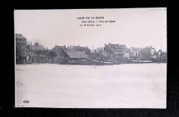Cp, 93, SAINT DENIS, Crue De La Seine, Vue Des Quais, Le 28 Janvier 1910, Vierge - Saint Denis