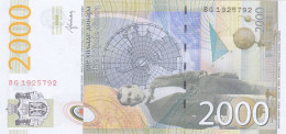 2000 Dinara 2012 UNC !  PREFIX BG ! - Serbie