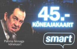 Estonia:Used Phonecard, Tele 2, Smart 45 Krooni, Old Man, Mobile Phone Prepaid Card, 2013 - Estonie