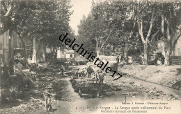 CPA 84 0124 L'Isle-sur-SORGUE - La Sorgue Après Enlèvement Du Pont Premiers Travaux De Fondement Animée Circulée - L'Isle Sur Sorgue