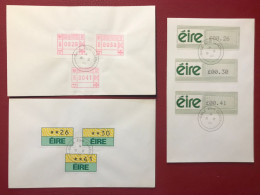 IRELAND 1980 ATM Trials On 3 FDCs ~ Frama Klussendorf And Pitney Bowes - Frankeervignetten (Frama)