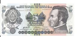 HONDURAS 5 LEMPIRAS 2016 UNC P 98 C - Honduras