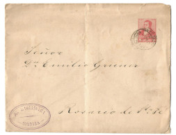 Cover Enveloppe 1894 Entier Postal Postal Stationery Stellfeldt Cordoba To Rosario De Santa Fe Argentine Argentina - Storia Postale