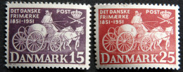 Denmark 1951   100 Anniv Danish Stamps MiNr.326-27  MNH ( ** )   ( Lot  H 2762 ) - Nuevos