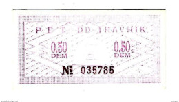 *bosnia Privredna Banka Travnik  Emergency Money(notgeld) 0,5 Dem  Unc - Bosnia And Herzegovina