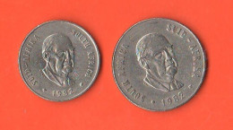 South Africa 20 + 50 Cents 1982 President Voster Nickel Typologic Nickel Coin Sud Africa Suid Afrika        ∇ 4 - Afrique Du Sud