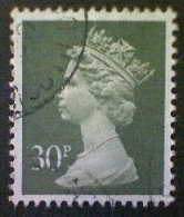 Great Britain, Scott #MH141, Used(o), 1989, Machin: Queen Elizabeth II, 30p, Sage Green - Machins