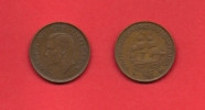 SOUTH AFRICA, 1943,  Circulated Coin, 1/2 Penny, George VI, Km 24, C1398 - Afrique Du Sud