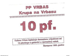Bosnia- Krupa Na Vrbasu 10 Pf 1993 Resteraunt Bon  With Stamp Ref 20 - Bosnië En Herzegovina